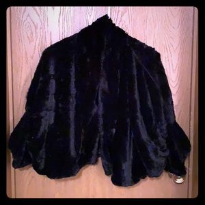 Faux fur shawl